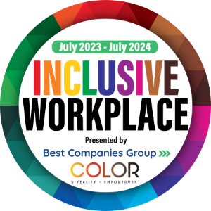 July 2023-July 2024 Inclusive workplace presented by Best companies group, Color